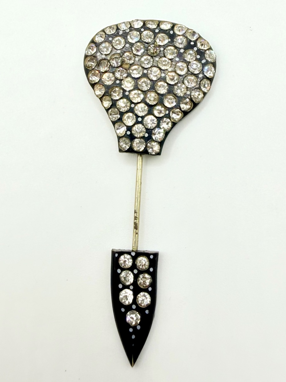 Antique Art Deco Paste Hat Pin Stick Pin